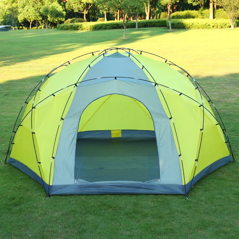 5-10 Person Ultralarge 380*330*195CM Double Layer 3 Doors Waterproof Yurt Family Party Camping Tent Large Gazebo Barraca Camping