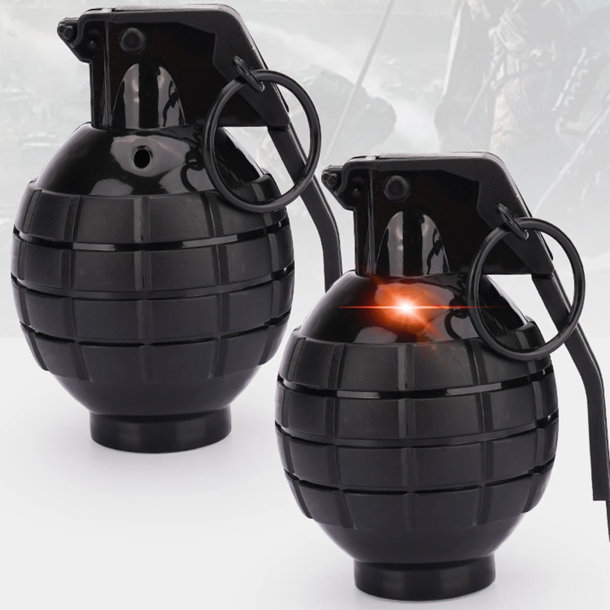 

Tactical Sound And Light Grenade Children's Outdoor Game Toys Plastic Model Role-playing Performance Props