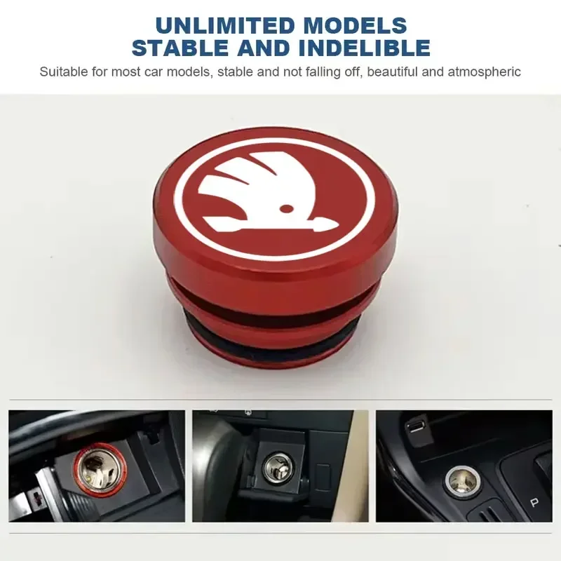 

Новая универсальная крышка-заглушка для прикуривателя автомобиля из алюминиевого сплава 2025 года, 12В, пылезащитная, с кнопкой зажигания, для замены