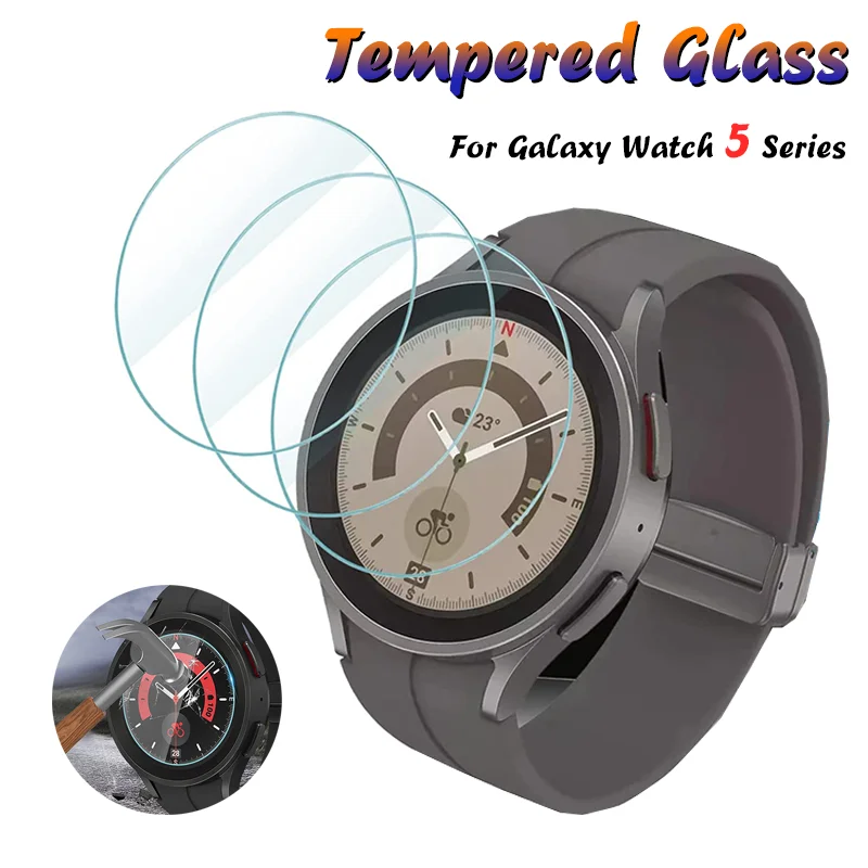 New Tempered Glass for Samsung Watch 5 40mm 44mm 2.5D 9H Hardness HD Anti Scratch Screen Protector for Galaxy Watch 5 Pro 45mm