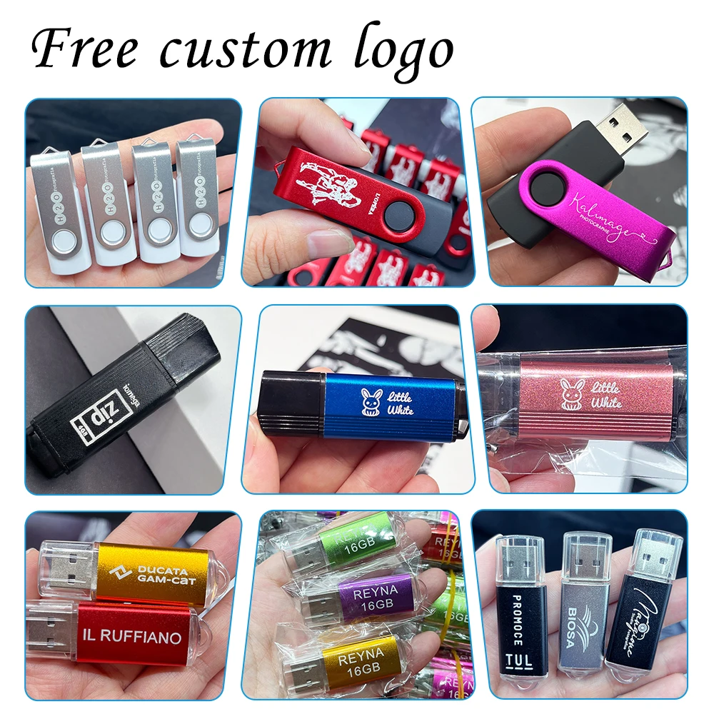 200pcs/lot factory price usb 2.0 flash drive 512MB 4GB 16GB usb metal pendrive 4GB 64GB usb memory stick Free Custom logo gifts