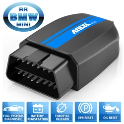 ANCEL-sistema completo de escáner BD300 OBD2, herramientas de diagnóstico de coche, codificación de inyectores SRS ABS SAS, reinicio OBD2, escáner automotriz para BWM