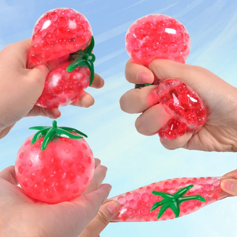 Juguete Antiestrés de Tomate Fluido Blandito, de Subida Lenta, Simulación de Fruta, Juguete Sensorial para Aliviar la Ansiedad, Regalo