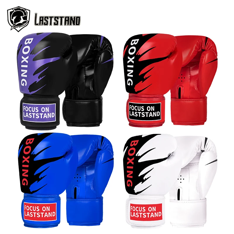 Men Women 6 8 10 12oz Boxing Gloves PU LeatherMuay Thai MMA Profession Kickboxing Adults Sandbag Training  Guantes De Boxeo