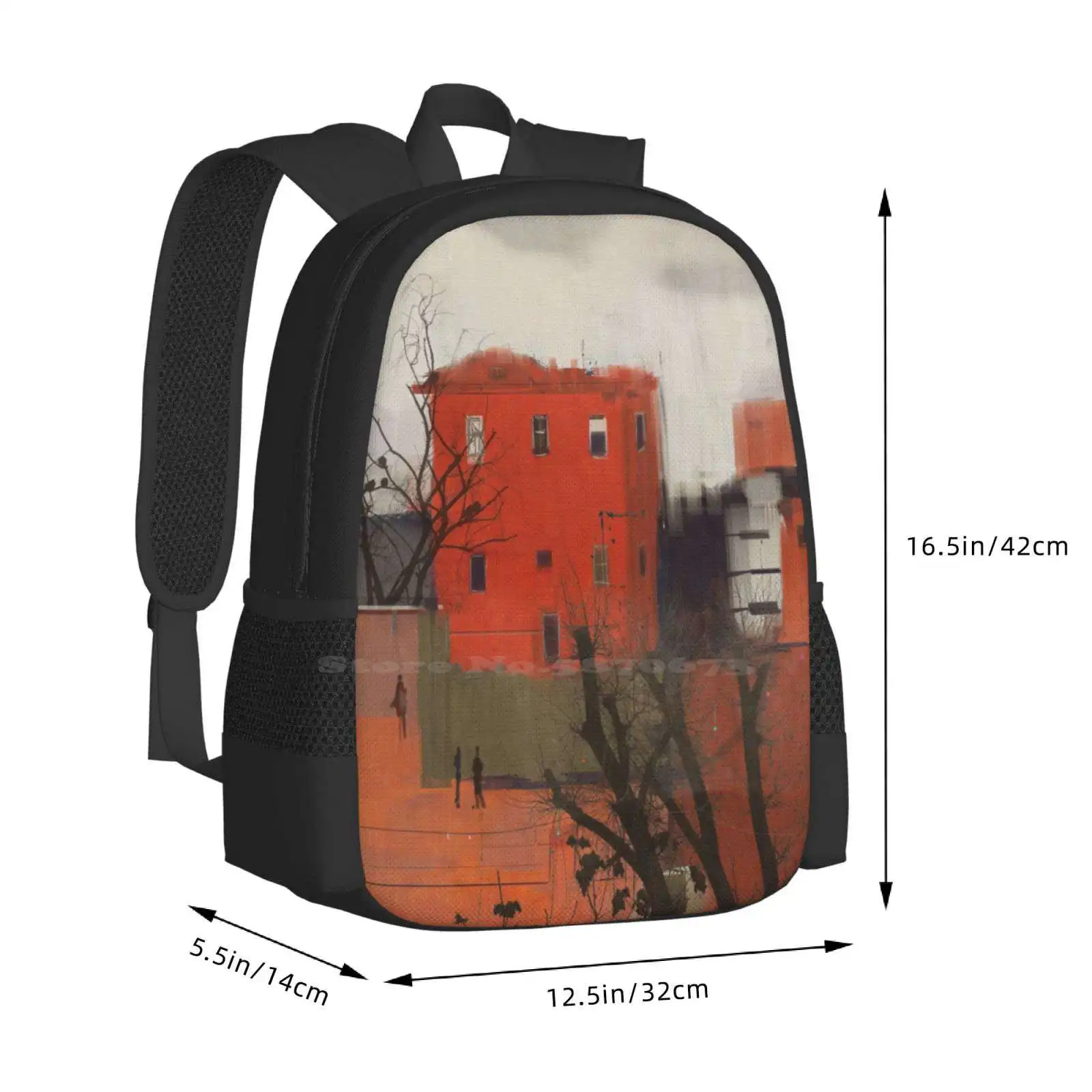 Sac à dos Red House Corel Painter pour étudiants, sac de conception de motifs