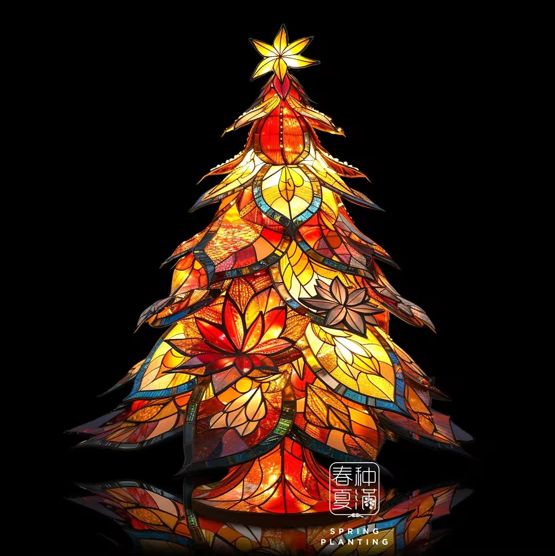 

Christmas Decoration Supplies Background Christmas Tree Lights Outdoor Christmas Tree Decoration