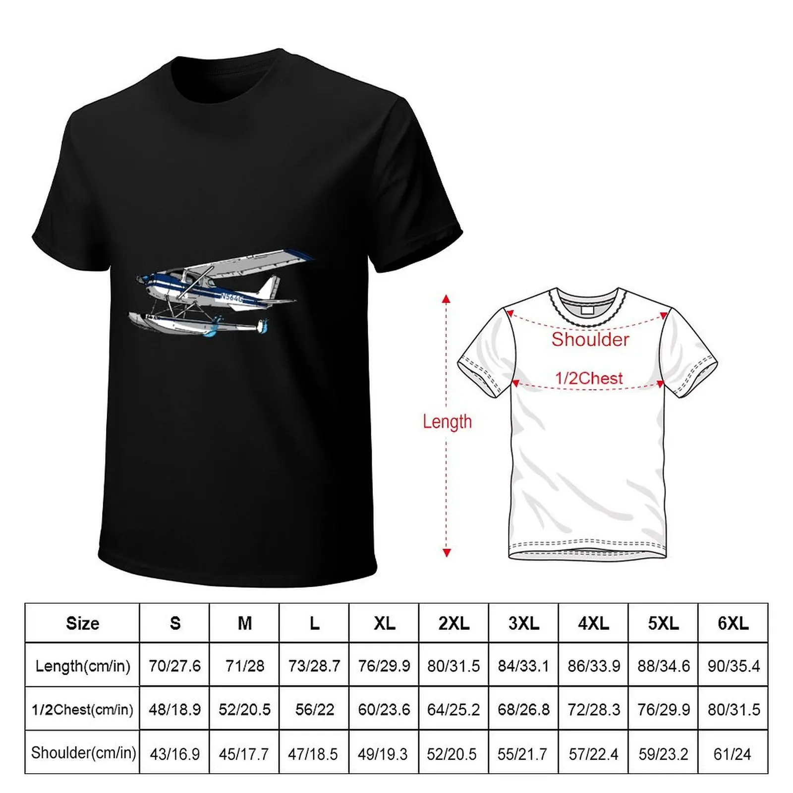 Cessna 150 On Floats T-Shirt Stretch Fabric Comfort T-Shirt