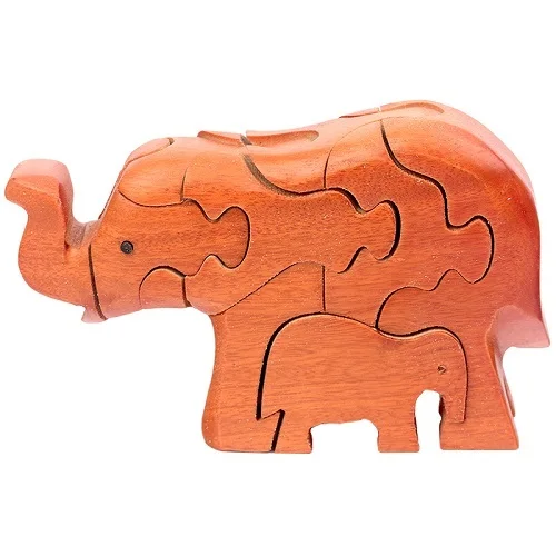 Wooden Animal Toy 12 Chinese Zodiac Year Patchwork Building Blocks For Children's Puzzle; Removable Tenon And Mortise Structure