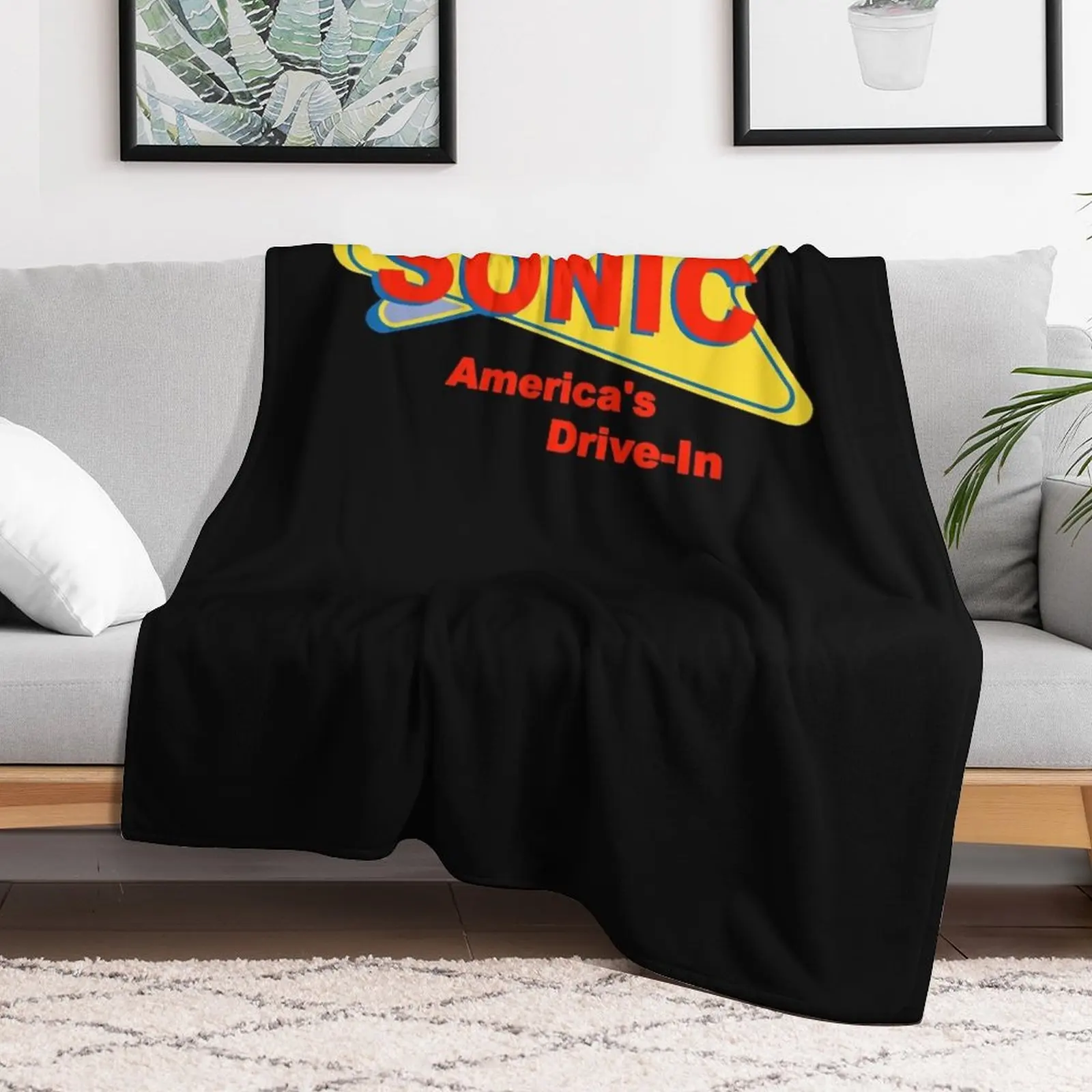 Sonic America&x27;s drive-in Fast Food Logo Red Essential T-Shirt Throw Blanket Hairys Multi-Purpose Thins Blankets