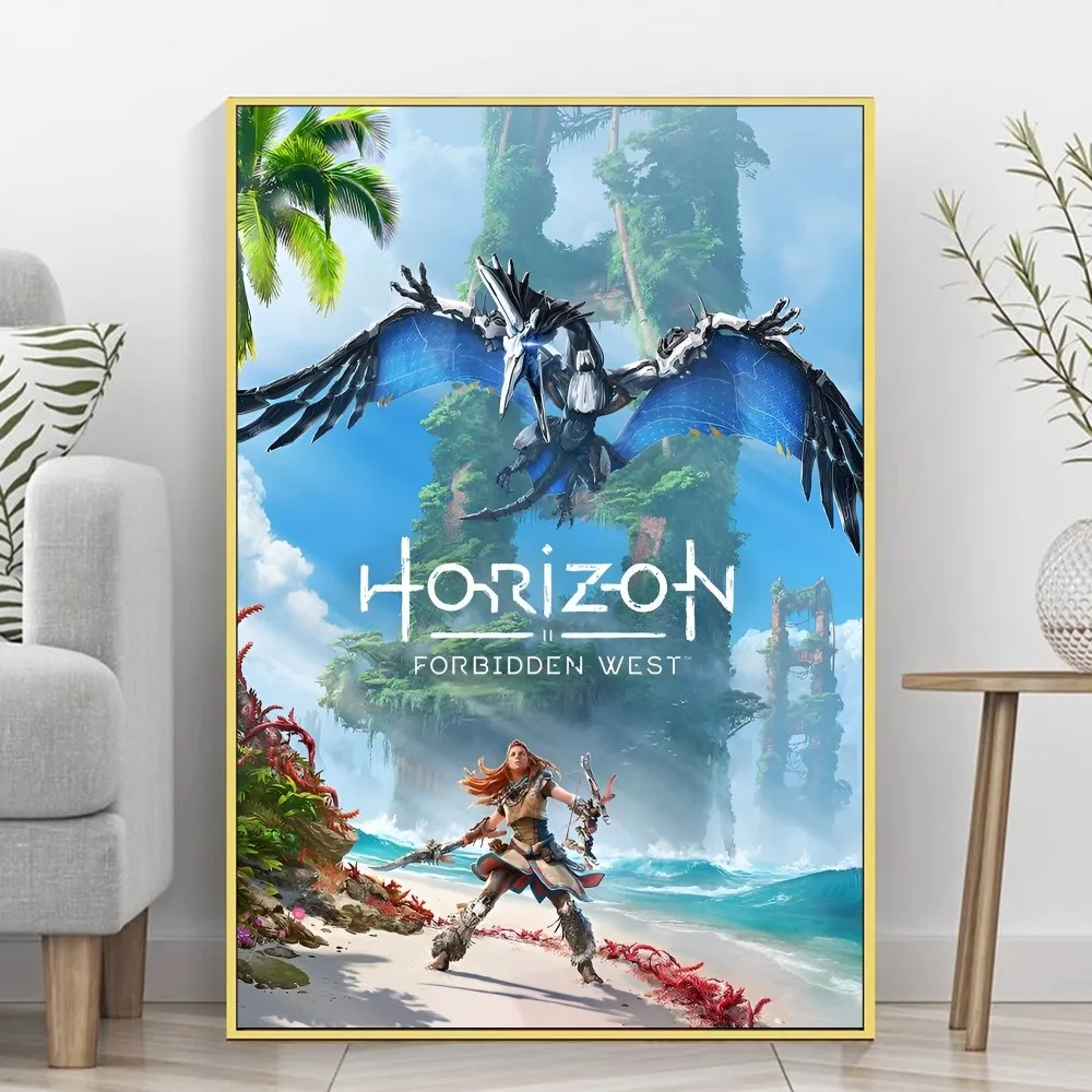 Horizon Zero Dawn Game Classic Movie Posters Vintage Room Bar Cafe Decor Stickers Wall Painting