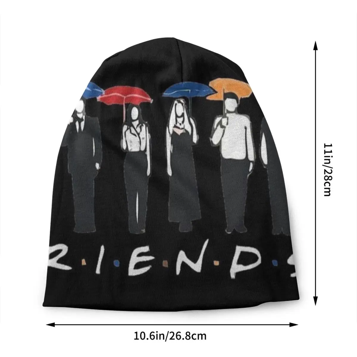 Classic Friends TV Show Skullies Beanies Caps Unisex Winter Warm Knit Hat Men Women Cool Adult Bonnet Hats Outdoor Ski Cap