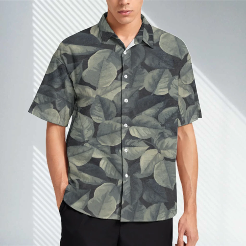 

Hawaiian flower shirt summer men's shirt top loose casual short-sleeved quick-drying seaside beach vacation