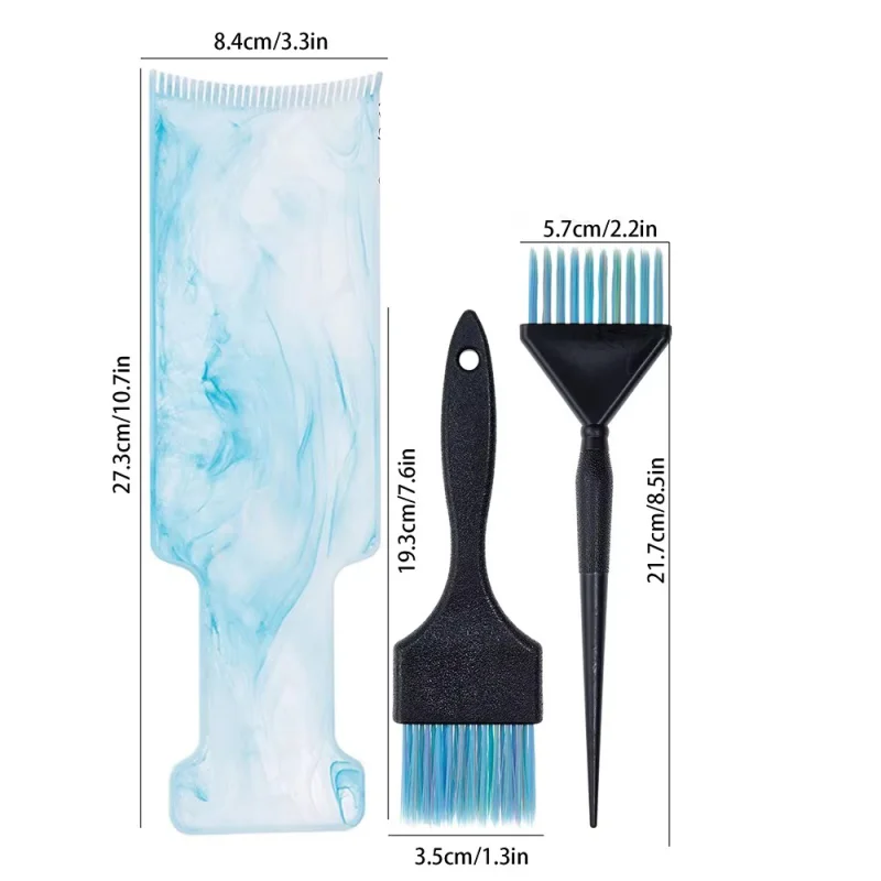 3Pcs Professional Hair Dye Brush Comb Set