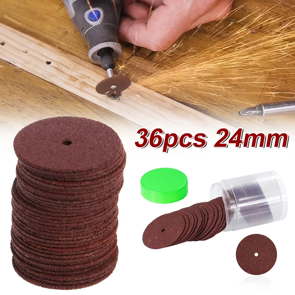 36pcs 24mm Abrasive Disc Cutting Discs Reinforced Dremel Accessories Cut Off Grinding Wheels Rotary Blade Disc Cuttter Tool