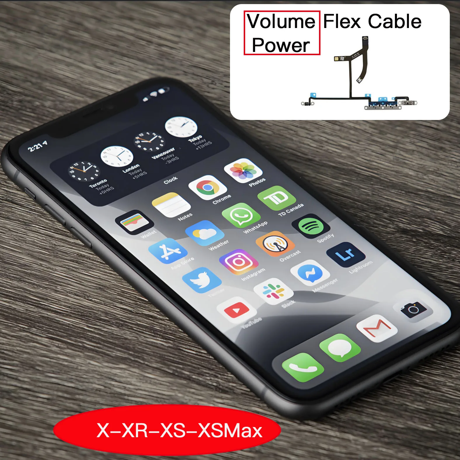 

Кнопка регулировки громкости с переключателем отключения звука, замена гибкого кабеля для iPhone X XR XS Max, кнопка питания, флэш-микрофон, гибкий кабель