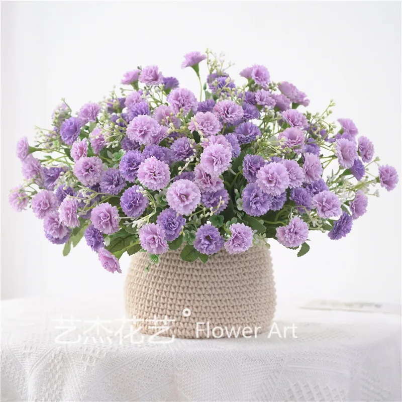 Artificial Flowers Wreath Flowers Family Fake Lilac Peony Bouquet Gift Wedding Party Decoration 20 Small Cloves Outdoor Indoor