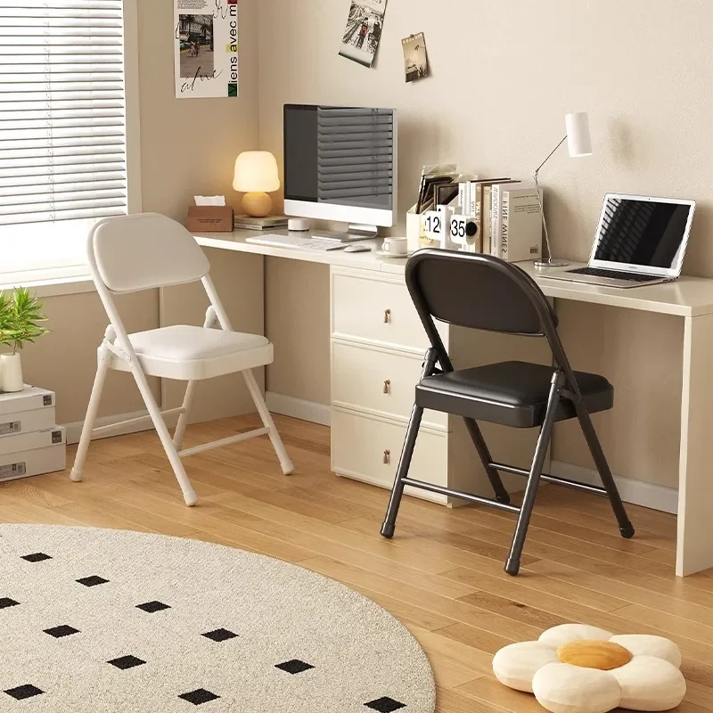 كرسي طعام قابل للطي لغرفة المعيشة مسند ظهر بسيط مقعد منزلي للترفيه محمول Meuble كرسي كمبيوتر بوفيه إسكندنافي