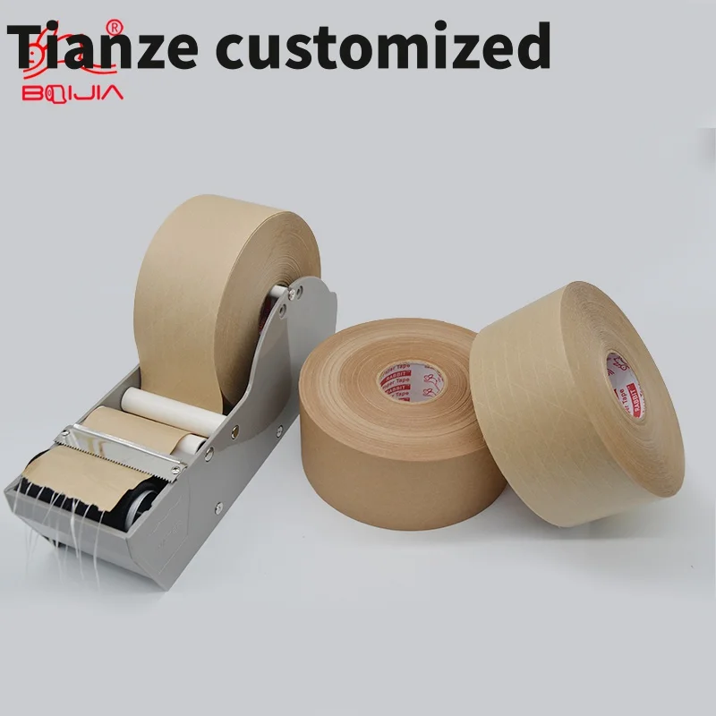 10 pieces.custom.Custom Kraft Paper Gummed bopp paper tape With Custom Printed Logo Box Sealing