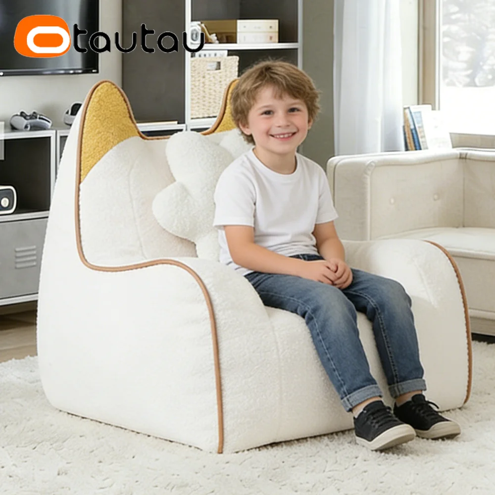 otautau-children-bean-bag-cover-soft-faux-fleece-pouf-beanbag-cover-winter-christmas-sf635【no-filler-need-buy-filler-yourself-】