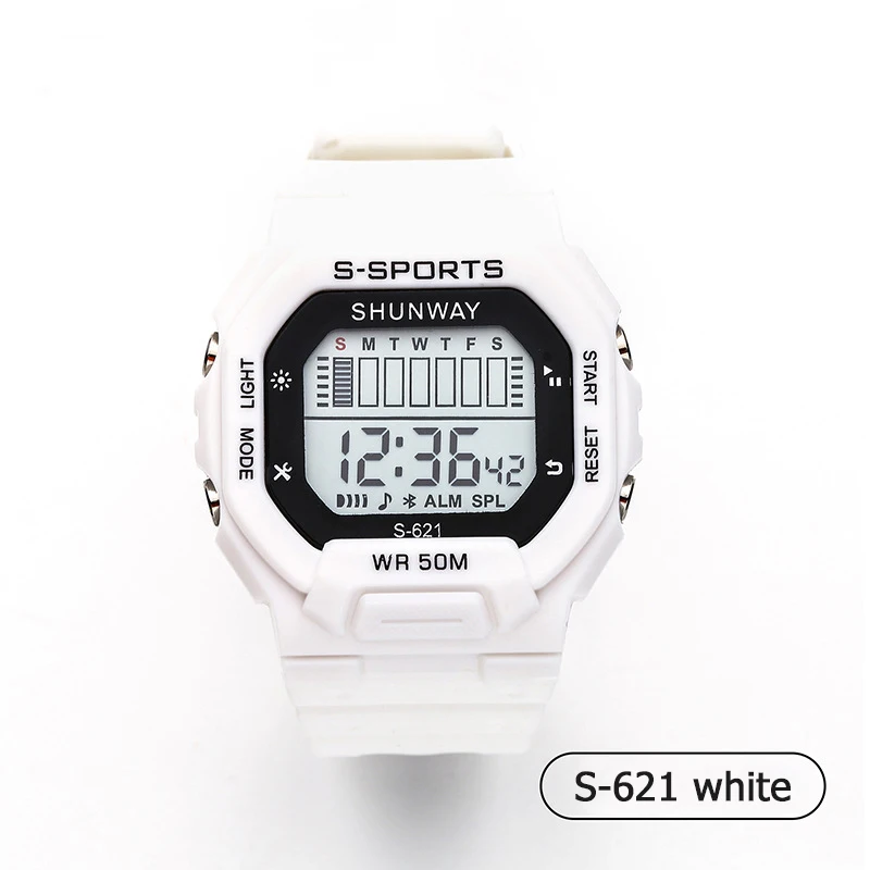 UTHAI CE122 Leisure electronic watch Student multi-functional sports swimming waterproof watch Square watch