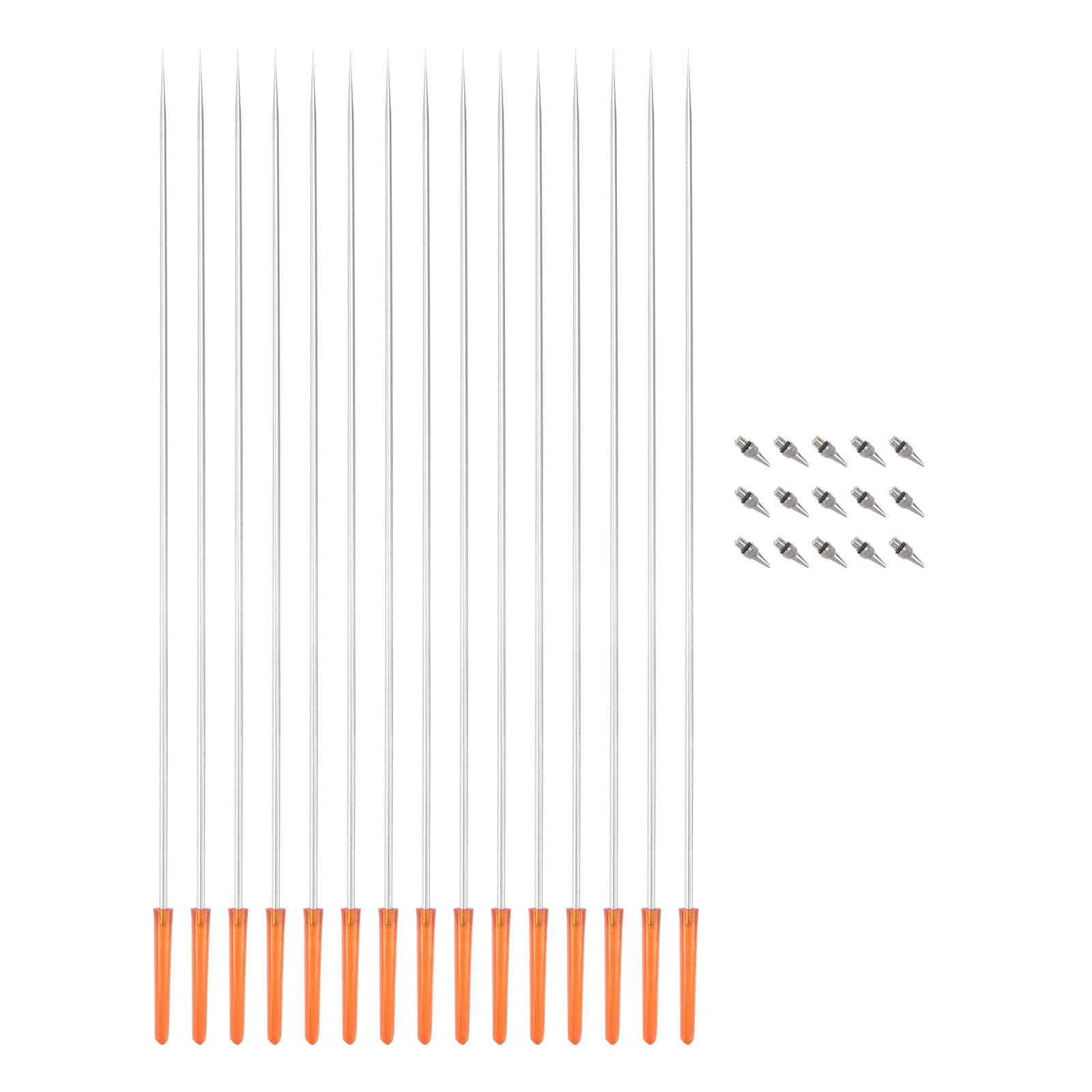 1 zestaw/łącznie 10 szt. Dysze 02 mm + igły do aerografu (losowy kolor)