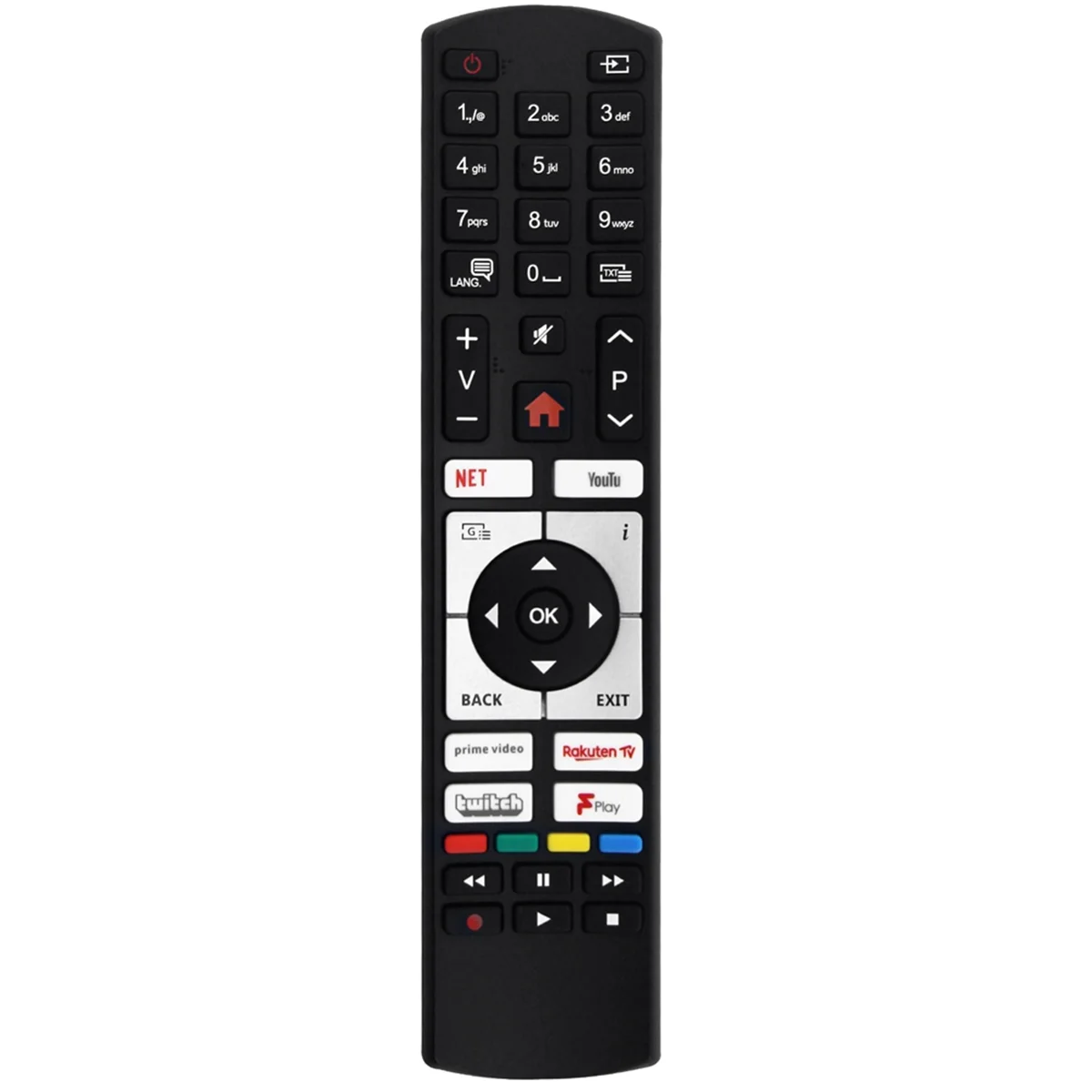 RC4519P Replace TV Remote Control for TELEFUNKEN VESTEL RC4519P Smart TV Remote Control