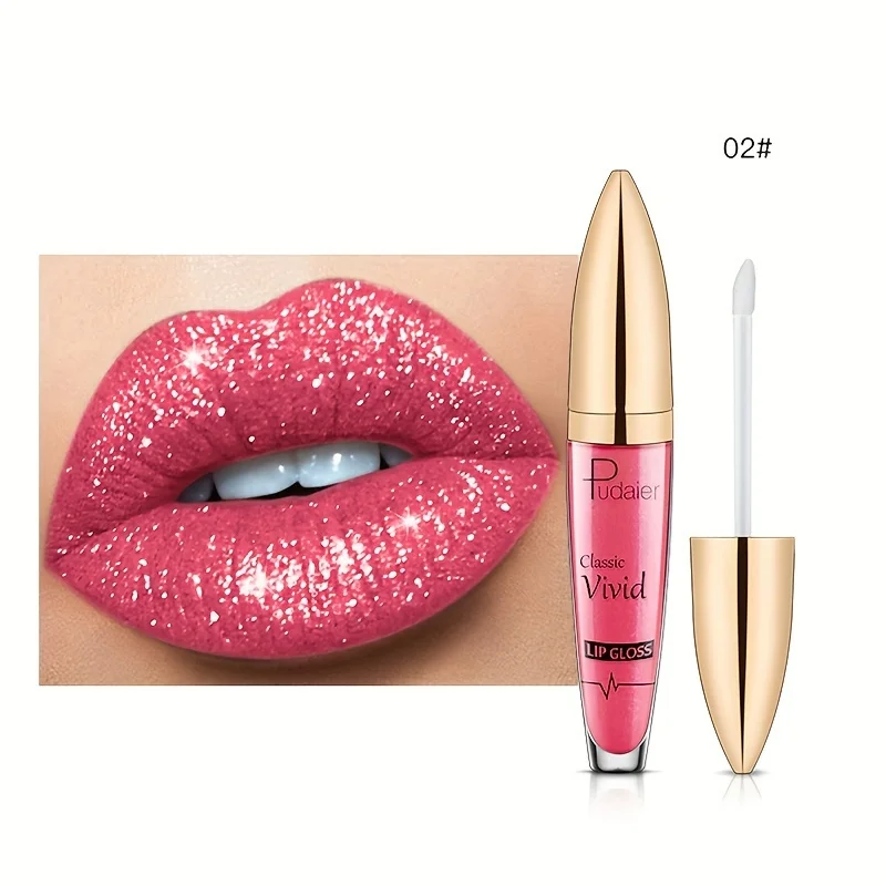 18 Colors Metallic Glitter Diamond Liquid Lipstick Waterproof Long Lasting Pearl Shiny Lip Gloss Charming Women Lip Makeup