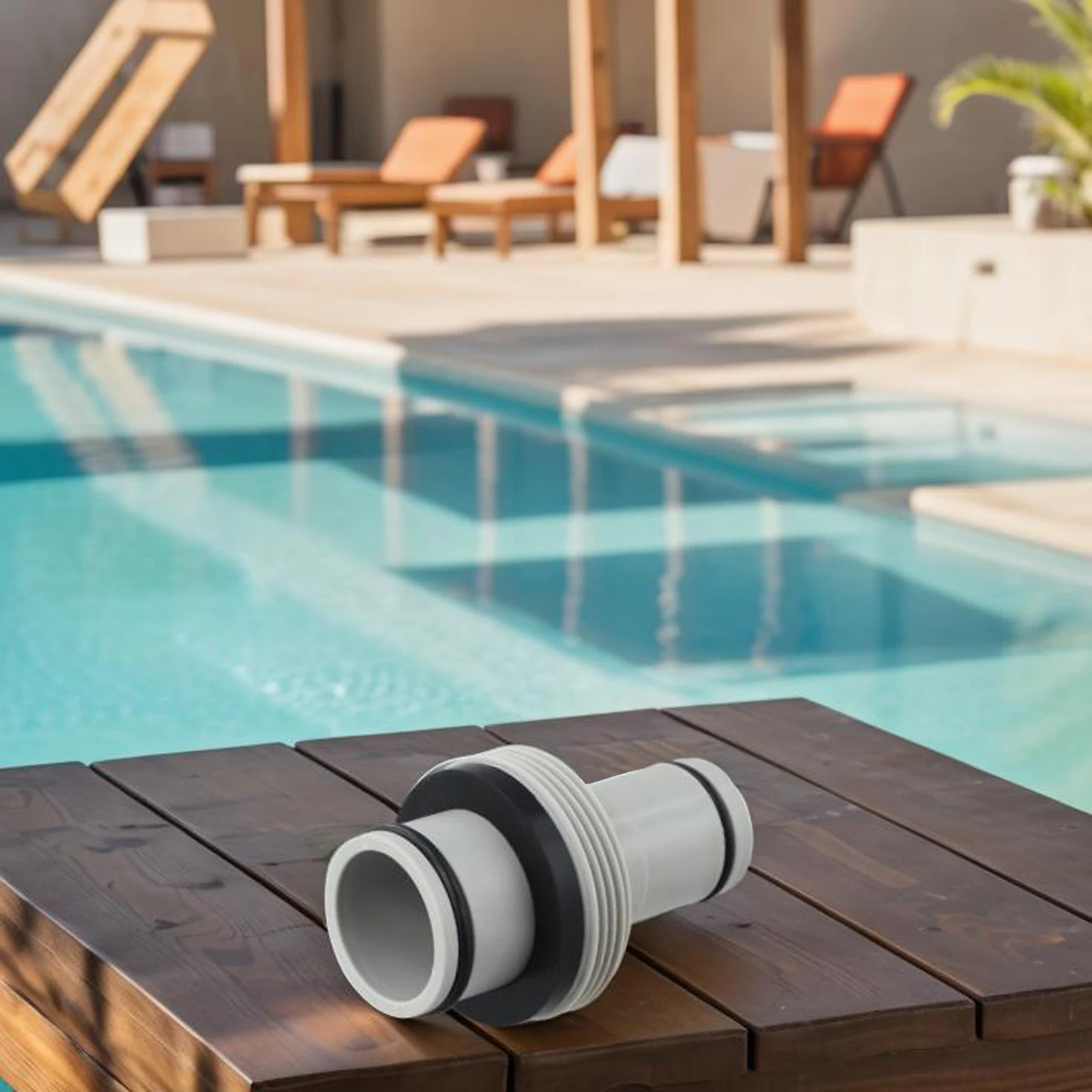For Intex Split Hose Plunger Valve Pool Part 1.5in To 1.25in Straight Connector Swimming Pool Cleaning Accessories Pool Accessor