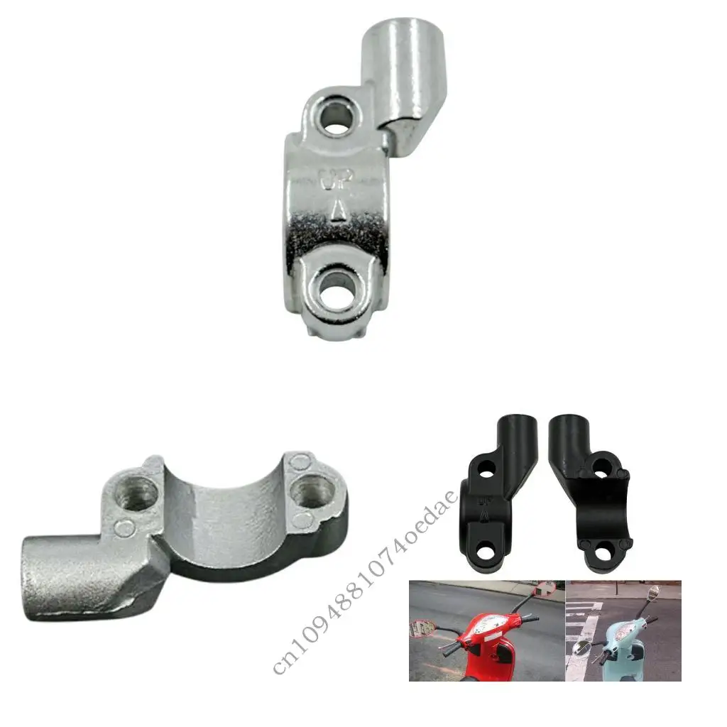 Mirror Support Half Cover for Motorcycle Handlebar Repair, 22 Mm Mount Position with 8 Mm Hole and Metal Clamp 