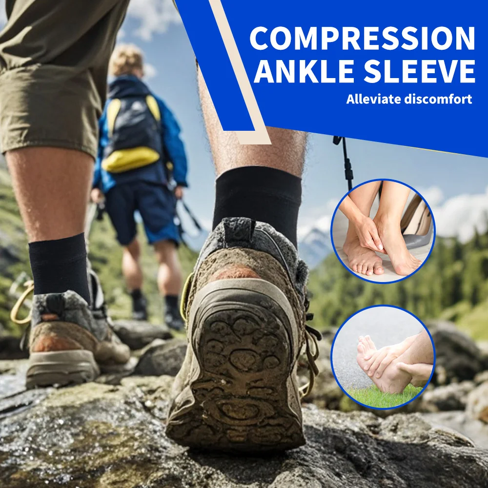 1 Paar Medizinische Kompressions-Knöchelgelenk-Fixierbandage für Sport, Verstauchungen, Zerrungen, Mittelfußknochen, Achillessehne, Fußbandage, Unisex – Detail 6