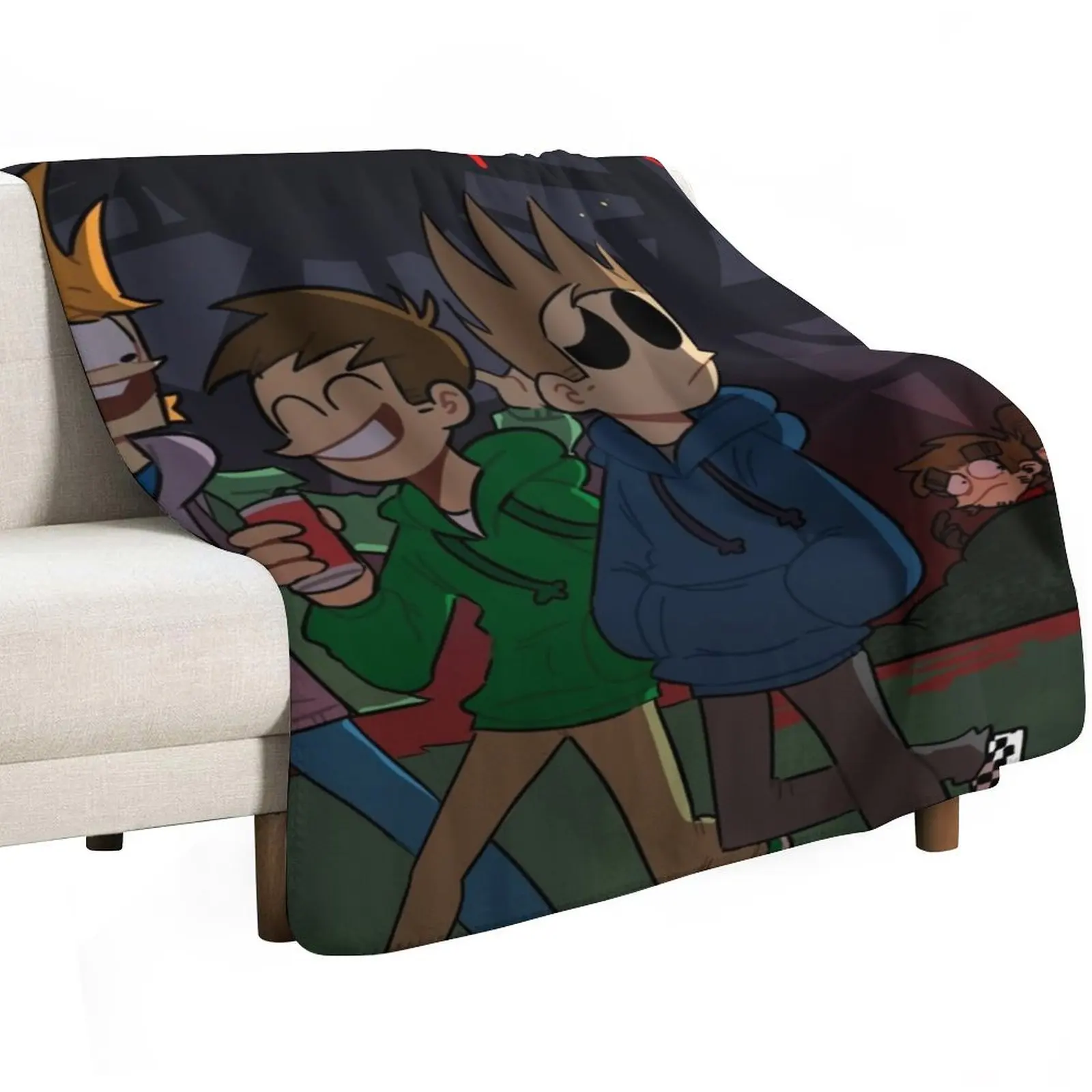 Eddsworld main characters Throw Blanket Decorative Sofas Shaggy Giant Sofa sofa bed Bed linens Blankets For Sofas Blankets 2