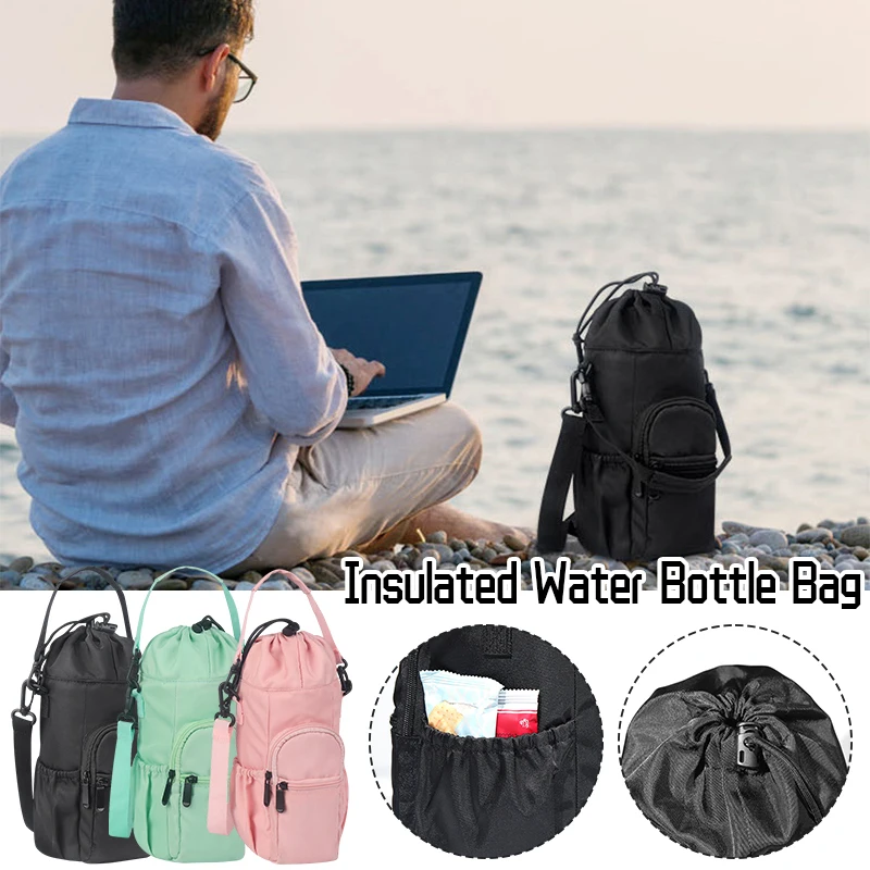 

Portable Water Bottle Carrier Waterproof Insulated Cup Bag Holder with Strap Multifunctional Kettle Bag Thermos Cup Set