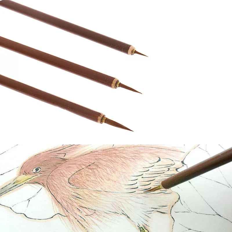 Hair Brush Pen Hook Line Paint Brush Chinese Calligraphy Brush Art Oil Painting Drawing Brush Wolves