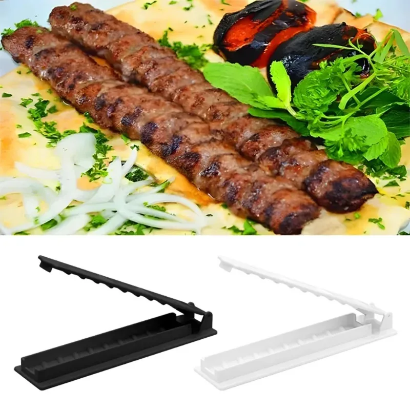 Quick BBQ Meat Skewer Machine Reusable Easy Kebab Press Mould Maker Kebab Making Tools for Barbecue Party and Outdoor