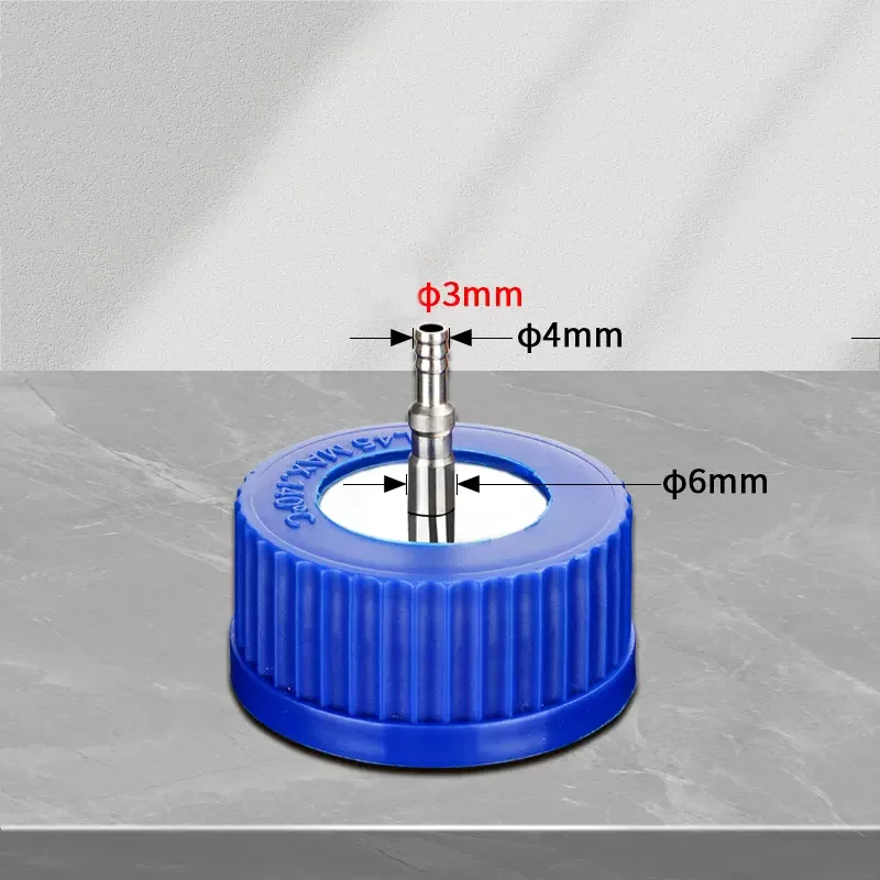 Xin Tester Lab Single-pass Two-way Three-way Four-way Refill Bottle Cap Stainless Steel + PP Reagent Bottle Cap