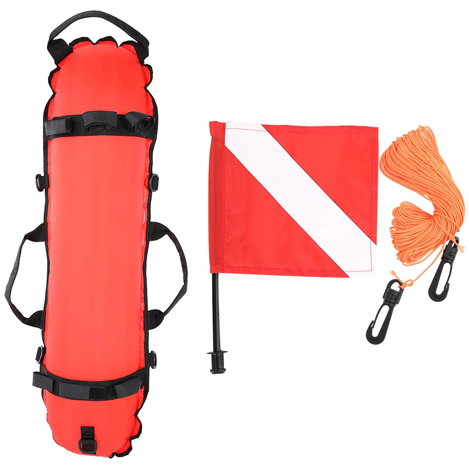 Inflatable Diving Safety Surface Marker Buoy Diver Down Signal Float Buoy Scuba Diving Free Diving Spearfishing Torpedo Buoy