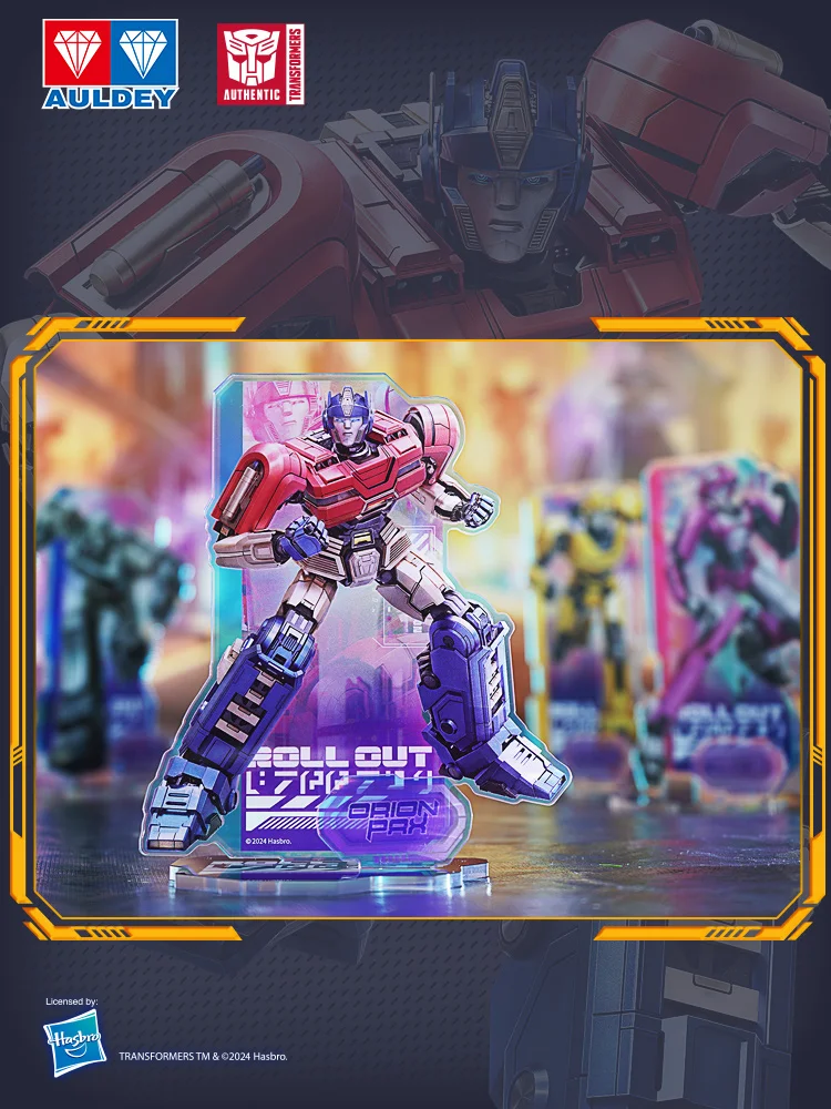 Transformers satu kartu baru Optimus Prime gambar akrilik berdiri Model piring dekorasi meja berdiri periferal tanda koleksi