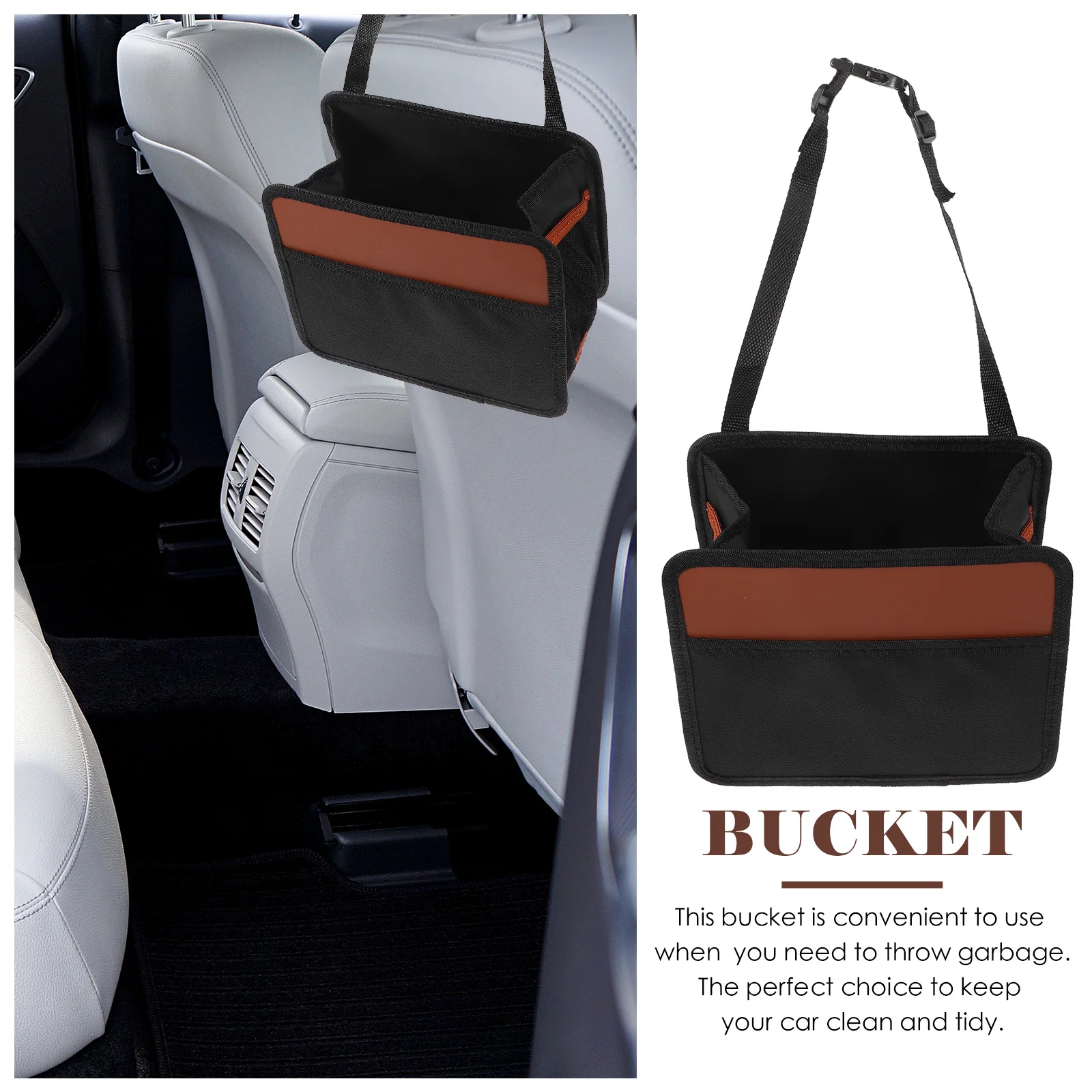 

Car Trash Bin 3L Foldable Storage Bucket For Vehicle Interior Organizer Garbage Can Outdoor Camping Garden Yard Waste Container