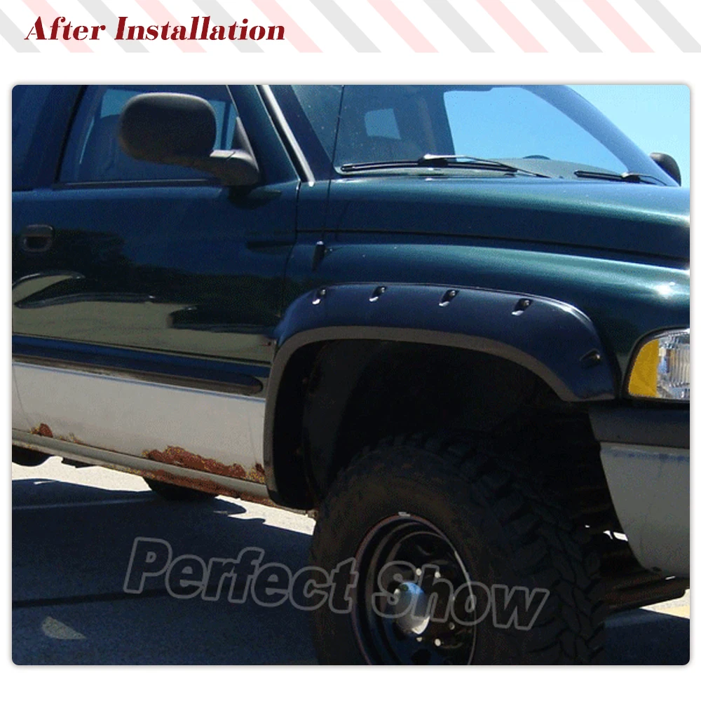 Car Wheel Arches Fender Flares Mudguards For Dodge Ram 1500 2500 3500 1994 - 2002 Car Wheel Arches Fender Flares Trims Body Kits