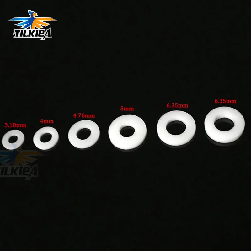 10Pcs RC Boat Teflon PTFE Gasket Plastic Spacer Gasket Sleeve High Toughness 3/3.18/4/4.76/5/6.35mm Spacer Gasket