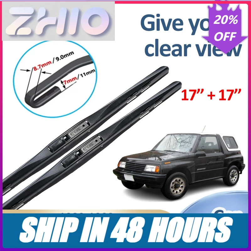 Plumas Limpiaparabrisas de Goma para Suzuki Vitara ET TA Santana 300 350, Accesorios 1989-1996 1997 1998 1999