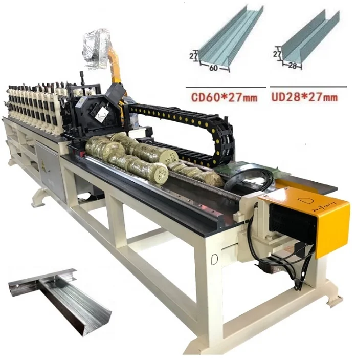 High Speed 100m/min Ceiling Profile Plasterboard Metal Stud and Track Roll Forming Machine Drywall C U Channel Making Machine