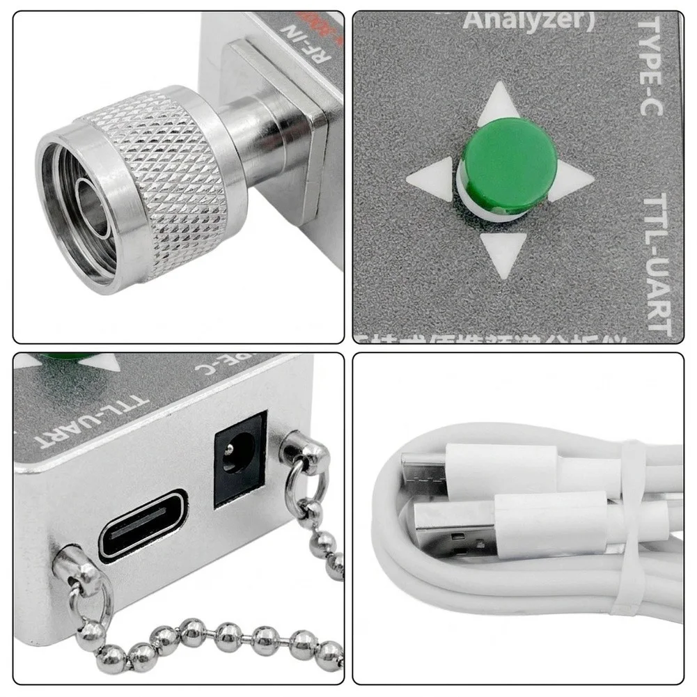 RF Power Meter for v10 N-type for Signal Monitoring 35MHz-4.4GHz Range 70dBm to +30dBm Measurement Aluminum Housing