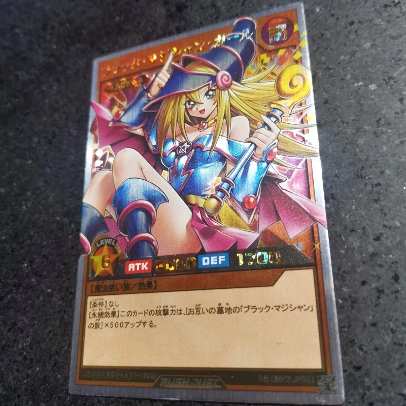 Yu Gi Oh Cards Black Magician Girl Rushdual-ORR Anime Game Characters ACG Collection Color Flash Cards Off Screen Series DIY Toy