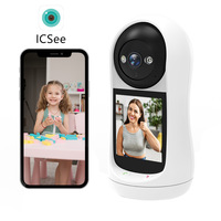 3MP PTZ Camera Video Call with 2.8 Inch IPS Screen Baby Cry Sound Detection Wifi Security IP Camera Baby Monitor ICSee App