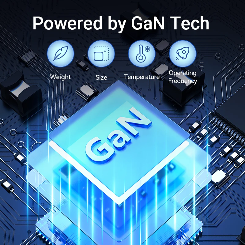 Vention 200W GaN cargador de escritorio portátil cargador rápido para iPhone 16 15 Pro MacBook Pro Lenovo Samsung Xiaomi 6 en 1 cargador GaN