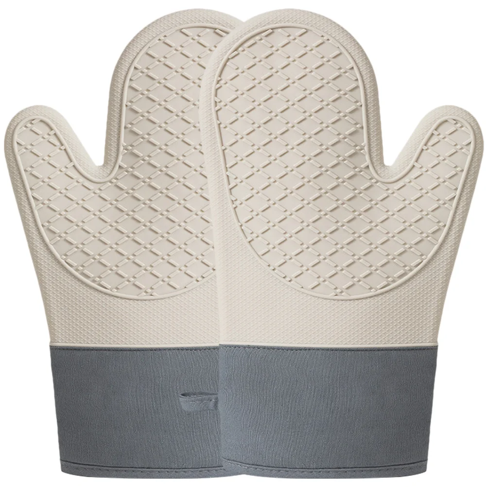

2Pcs Insulated Oven Gloves Premium Baking Mittens Heatproof Anti-Scald Kitchen Hand Covers for Oven Microwave Barbecue Use