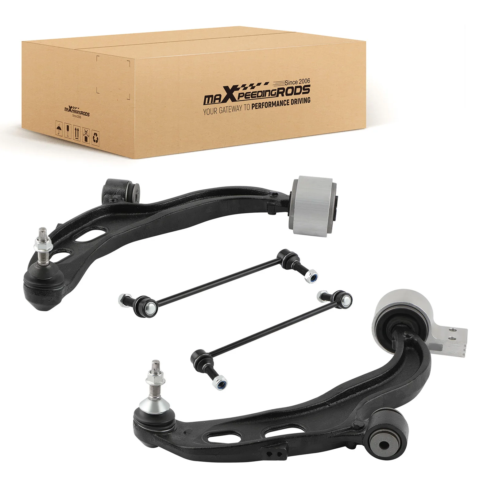 4pcs Front Lower Control Arm for Lincoln MKT Base FWD EcoBoost AWD 2013-2014 for Ford Flex