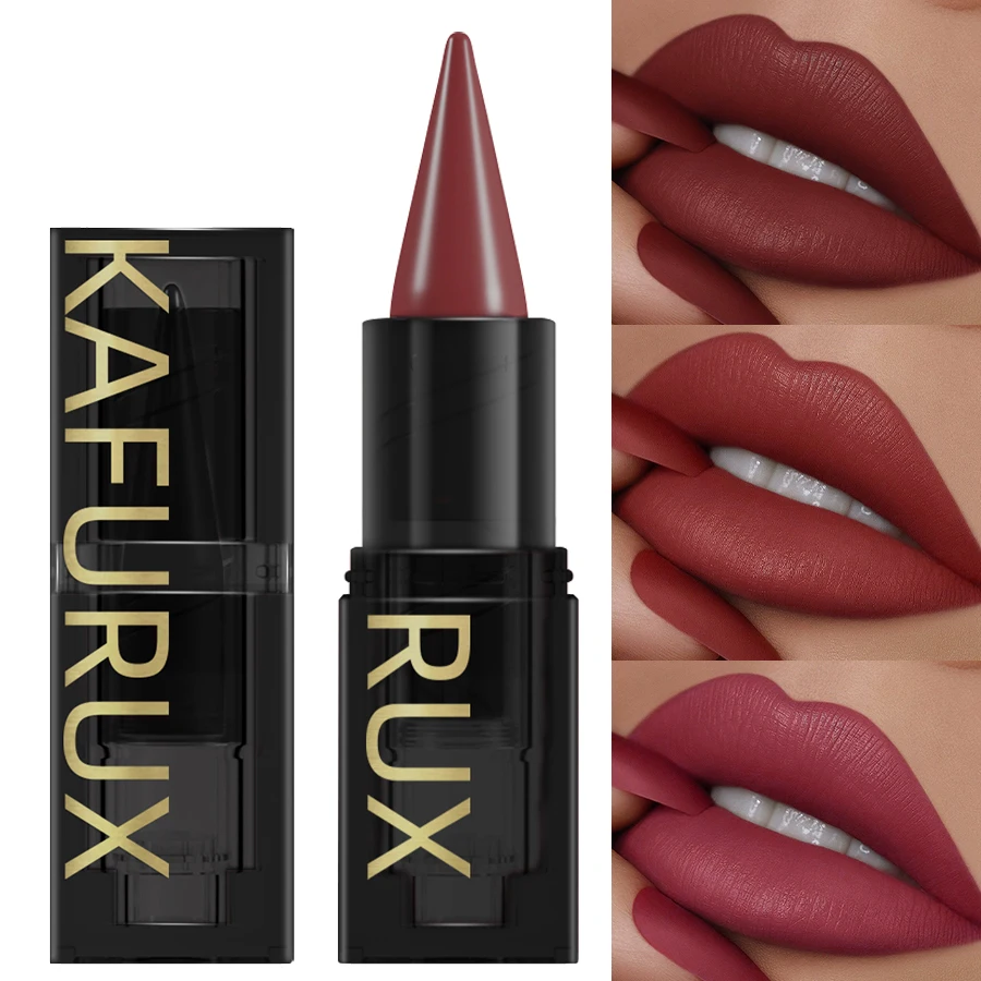 1Pc sexy rossetto rosso opaco penna contorno impermeabile tinta labbra ad alto pigmento smalto per labbra di lunga durata matita per labbra marrone trucco coreano