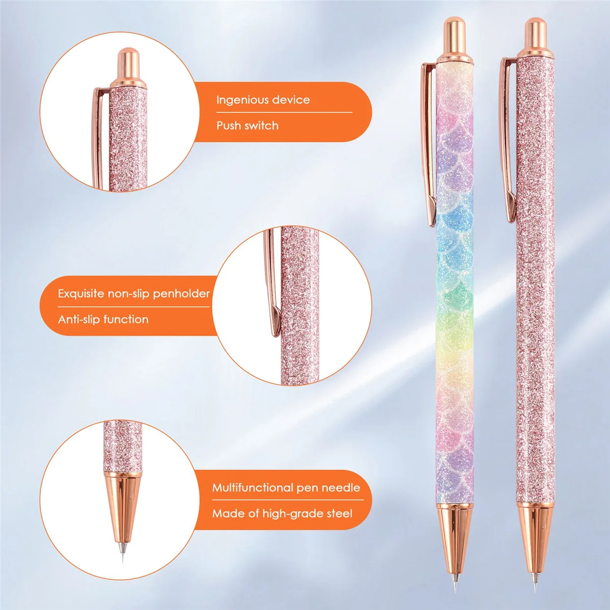 Pluma de deshierbe con purpurina, pincel de punta fina, herramienta de deshierbe para vinilo, liberación de aire para proyectos de vinilo artesanales fáciles, 2 piezas